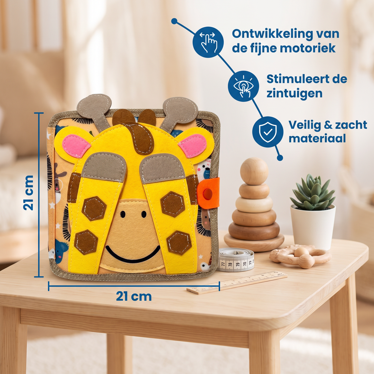 Montessori Sensorisch Verhalenboek Met Giraffen