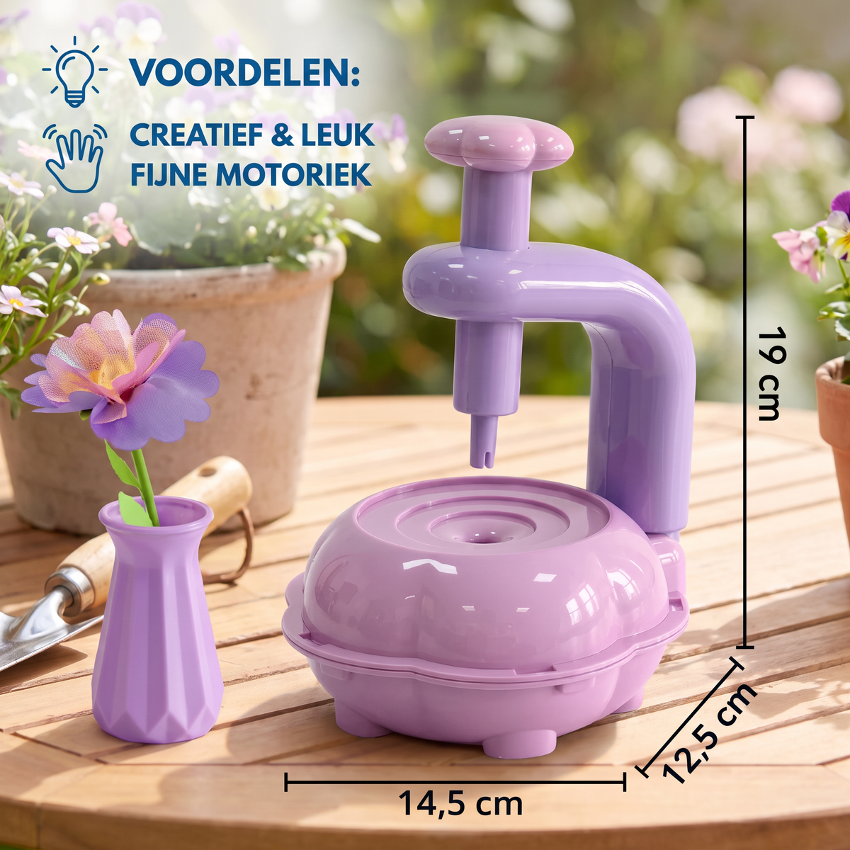 Kinderbloemenboeket Knutselset met Persmachine – DIY Creatieve Set voor Meisjes