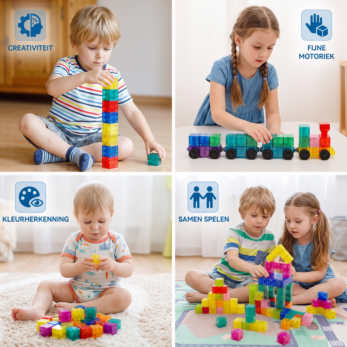 Montessori-Kubus-Bouwset voor Kinderen