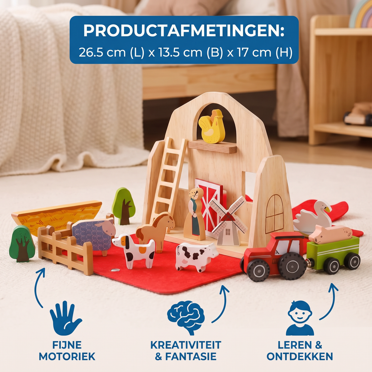 Montessori Houten Muziekinstrumenten Set voor Baby’s - Sensorisch & Muzikaal Educatief Speelgoed