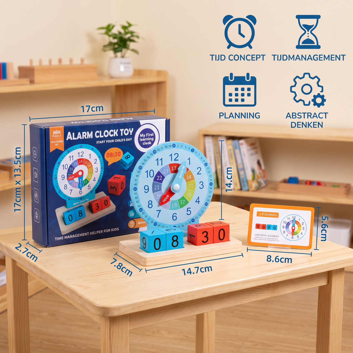 Educatief Montessori Klokkijken Leerspeelgoed