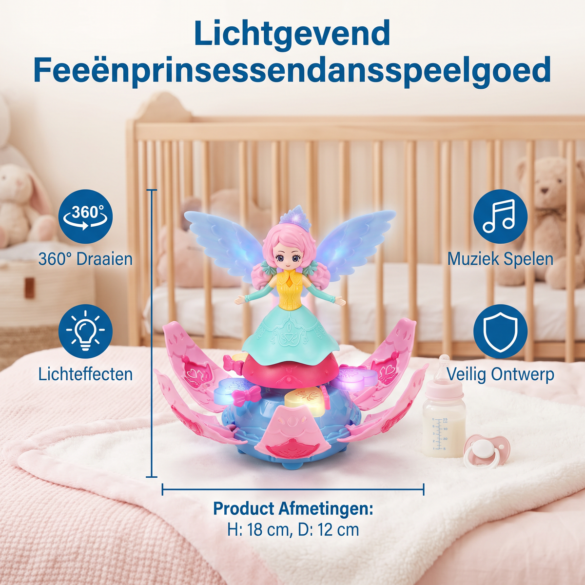 Lichtgevend Feeënprinsessendansspeelgoed