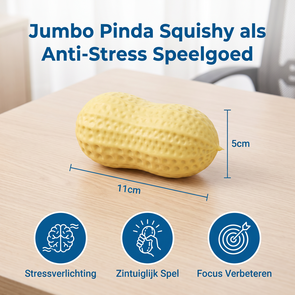 Jumbo Pinda Squishy als Anti-Stress Speelgoed