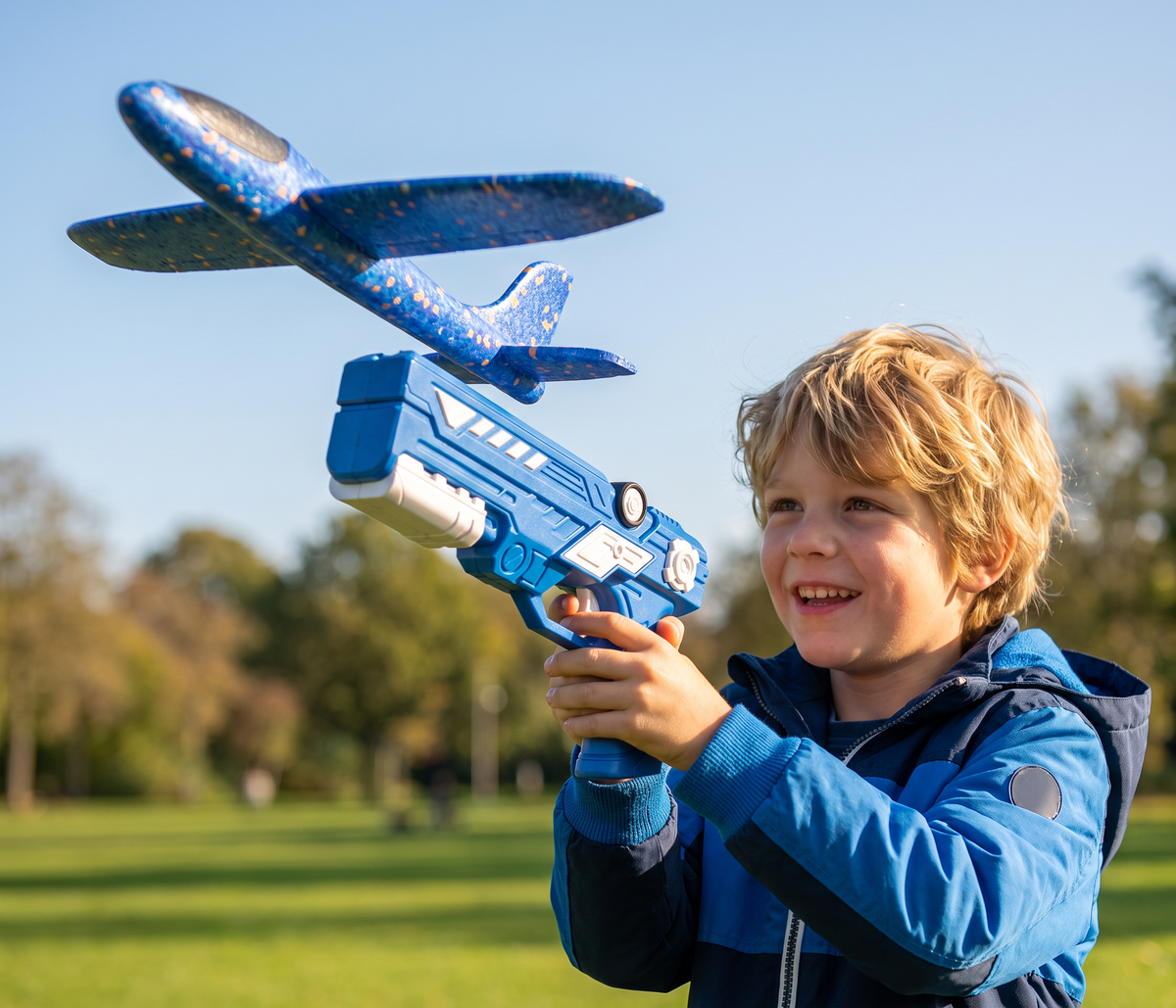 Schuimstof Vliegtuig Launcher voor Kinderen – Interactief Vliegtuig Speelgoed met Lanceerfunctie