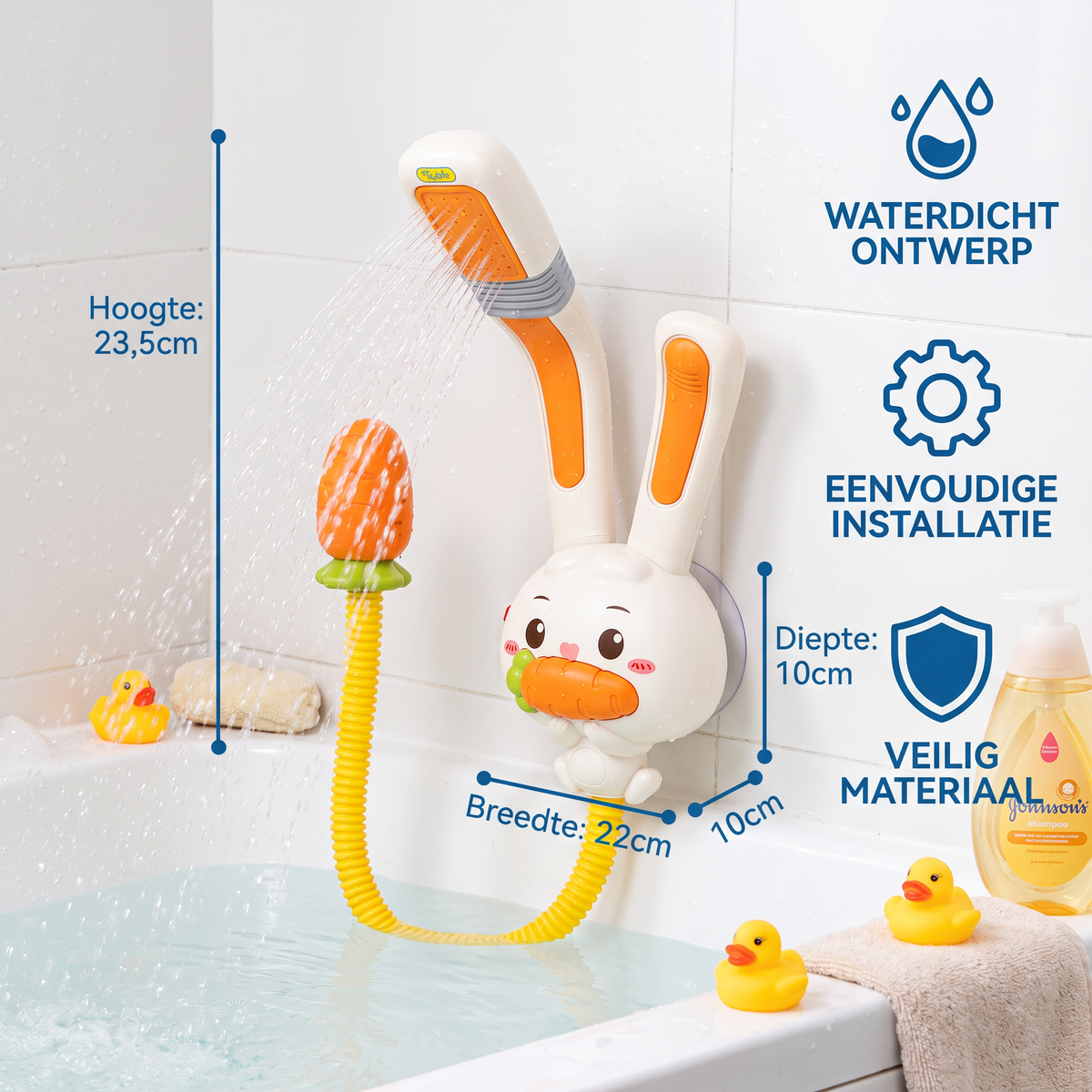 Baby Douche Speelgoed met Konijnendesign en Worteldouchekop