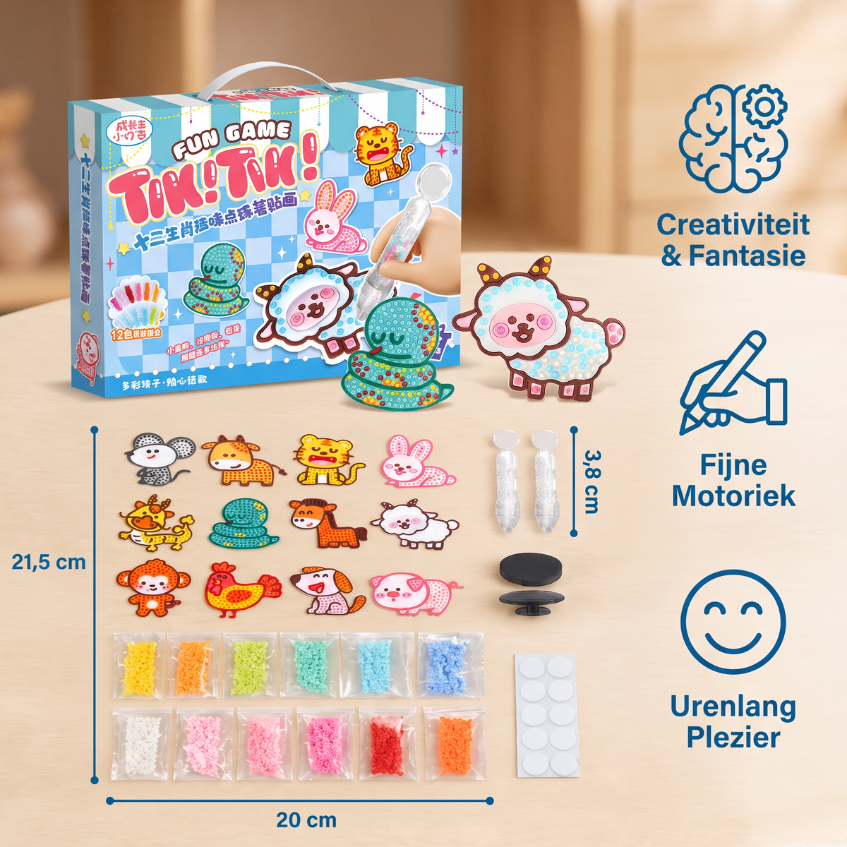 DIY-stipjesparelstickerset voor kinderen