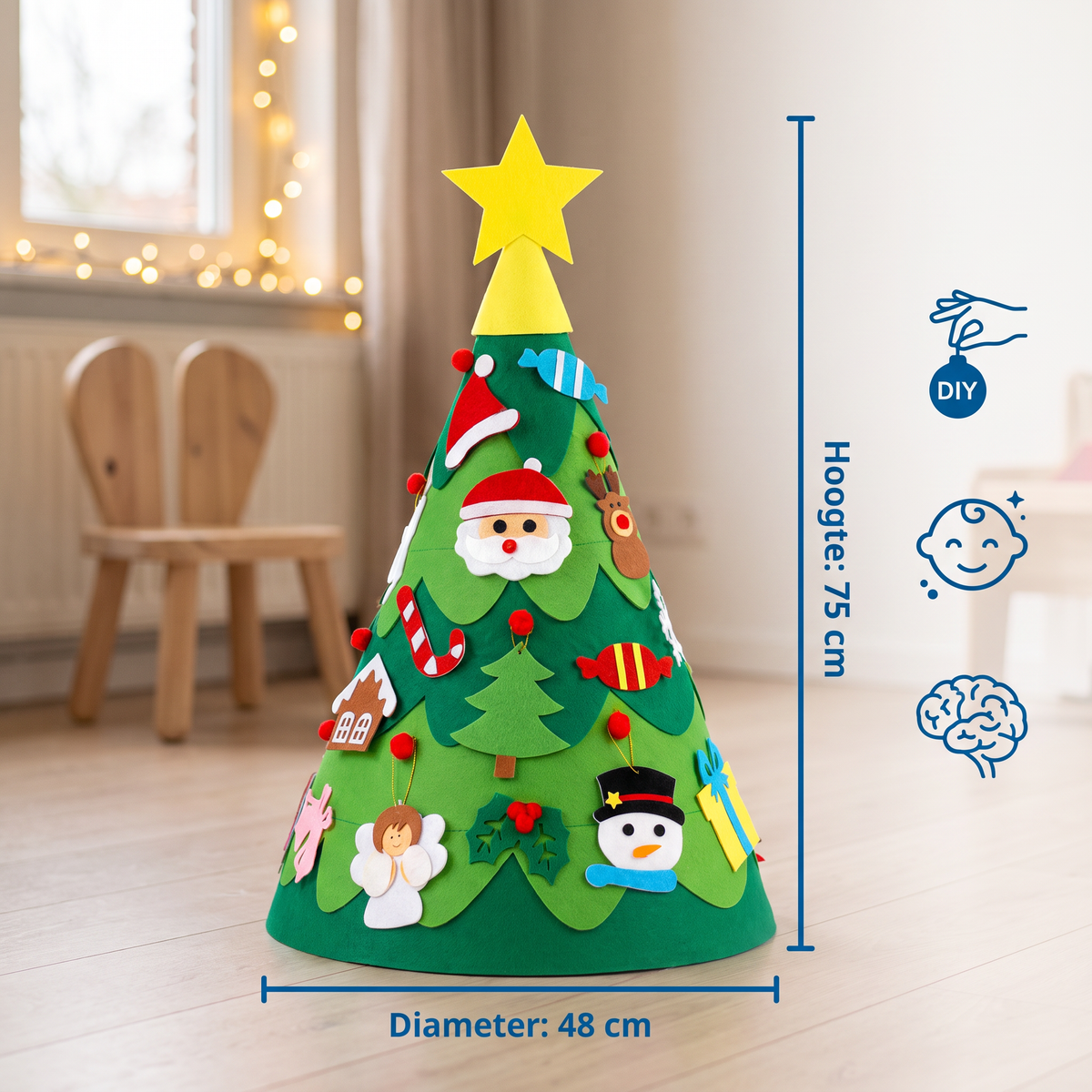 Montessori 3D Vilten Kerstboom