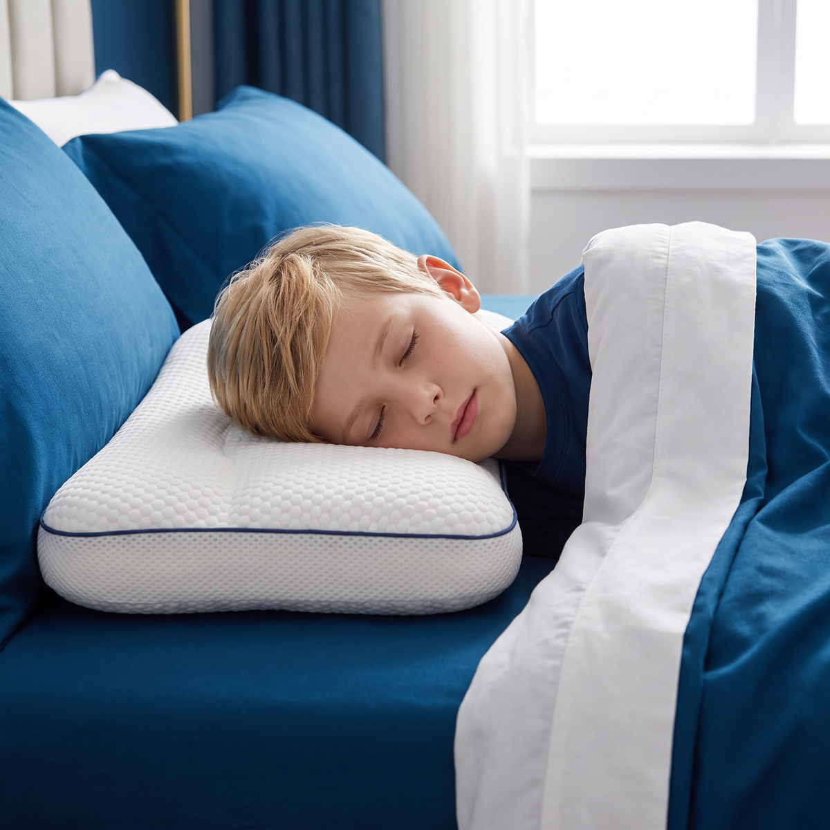 Ergonomisch Memoryfoam-kinderkussen met Nekondersteuning