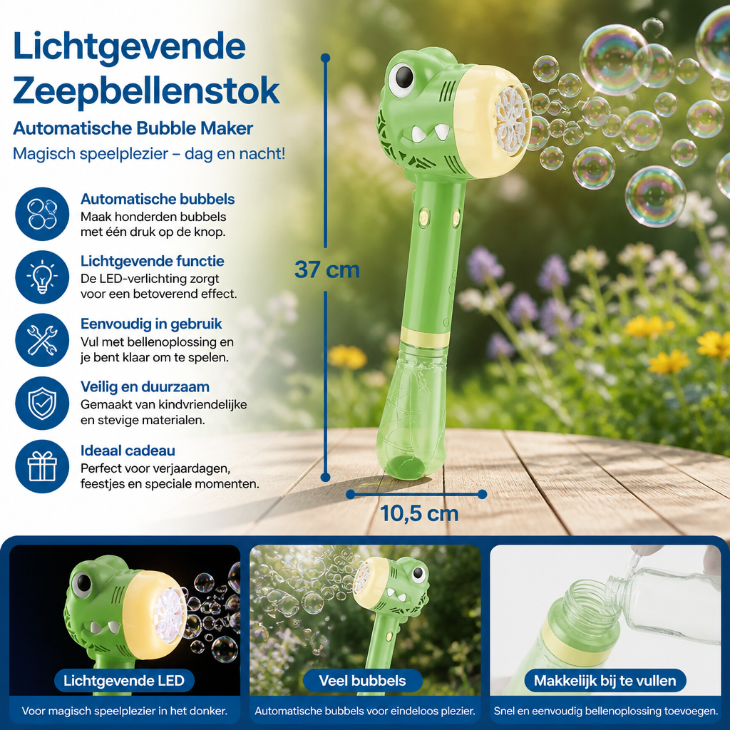 Lichtgevende Zeepbellenstok Voor Kinderen – Automatische Bubble Maker