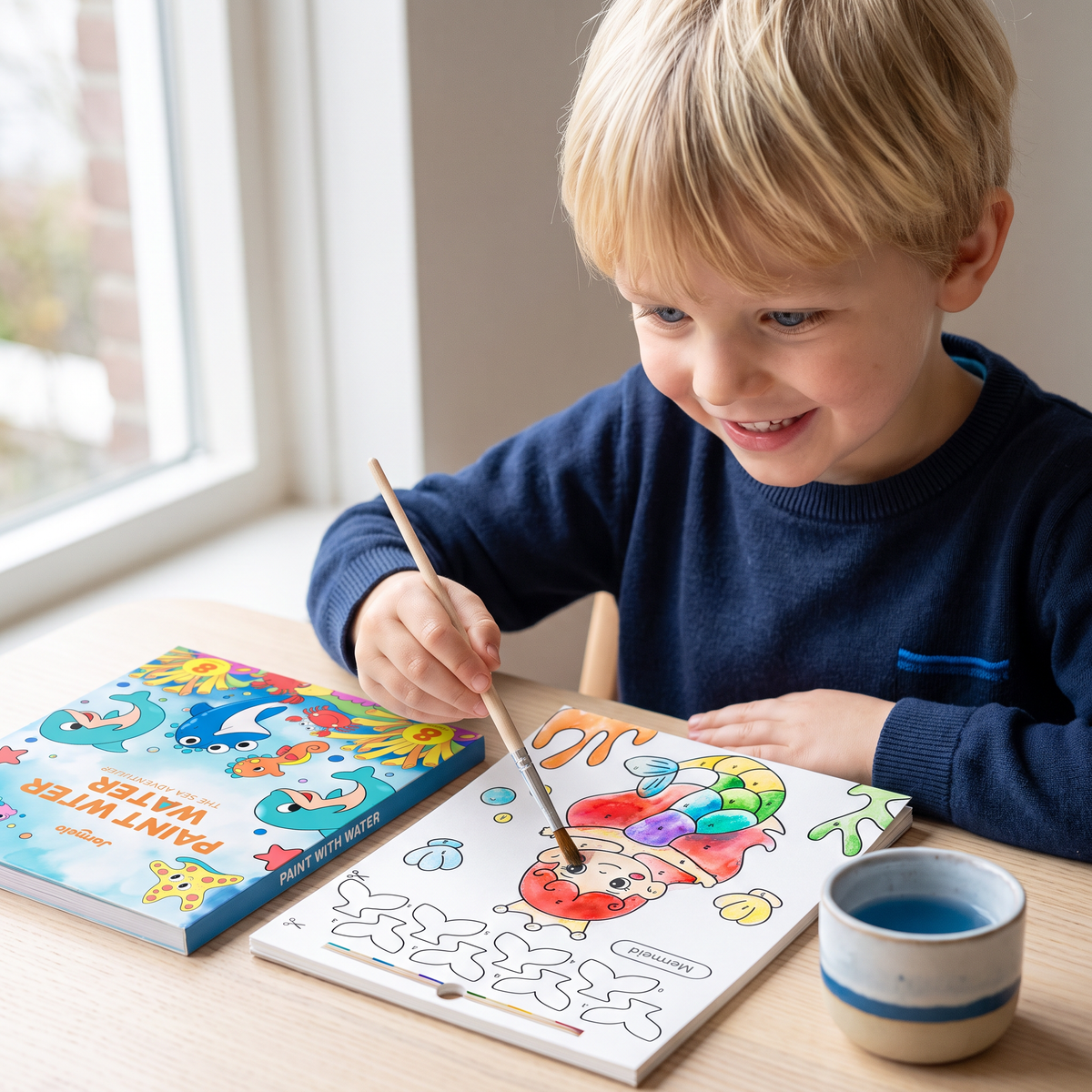 Aquarel Kleurboek met Penseel – Schoon Schilderplezier met Alleen Water