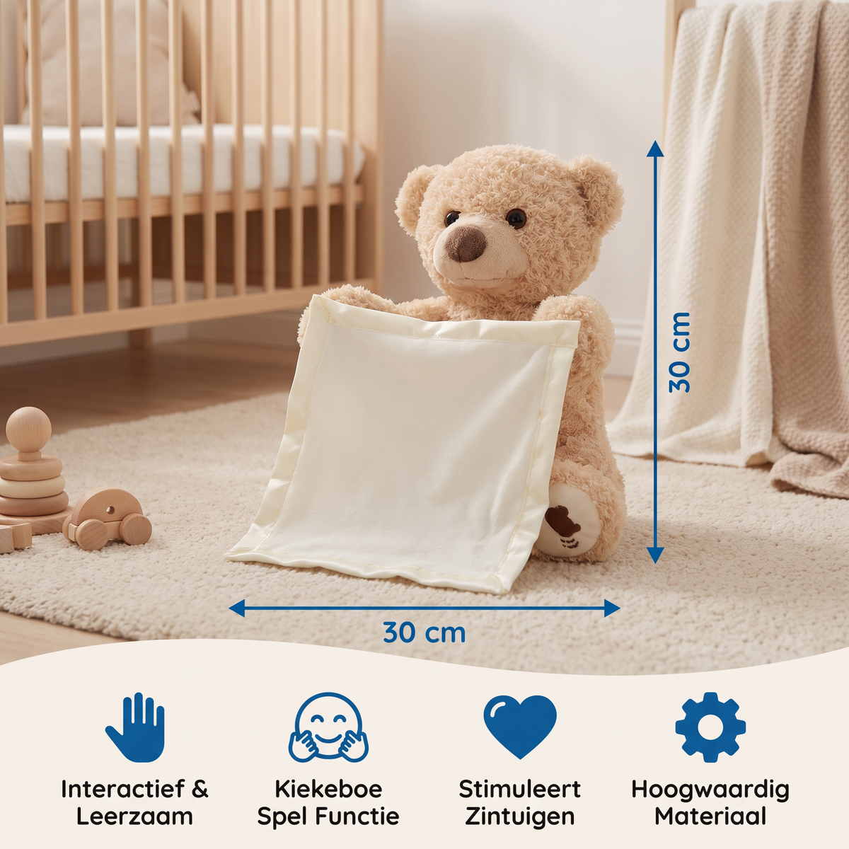 Kiekeboe teddybeer – interactief pluchen speelgoed