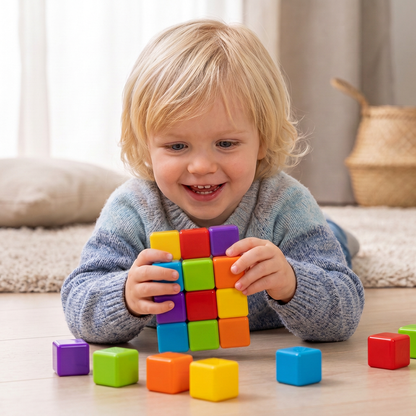 Peuterveilige Magnetische Bouwstenen van 4,2 cm – STEM-Leerblokken