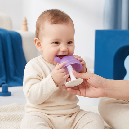 Siliconen Babybijtring In Paddenstoelvorm Voor Kleine Handjes