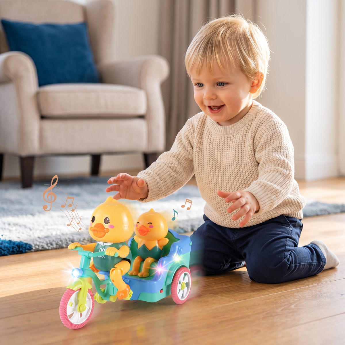 Elektrische dierentrike – Interactief rijspeelgoed met muziek en licht voor kinderen