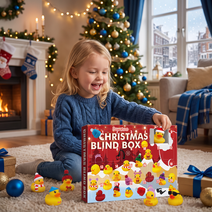 Kerstadventskalender met badeendjes