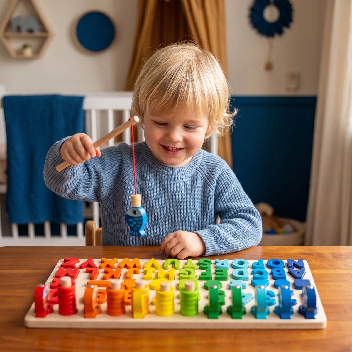 Vaardigheden Stimuleren – Montessori-Houten Speelbord