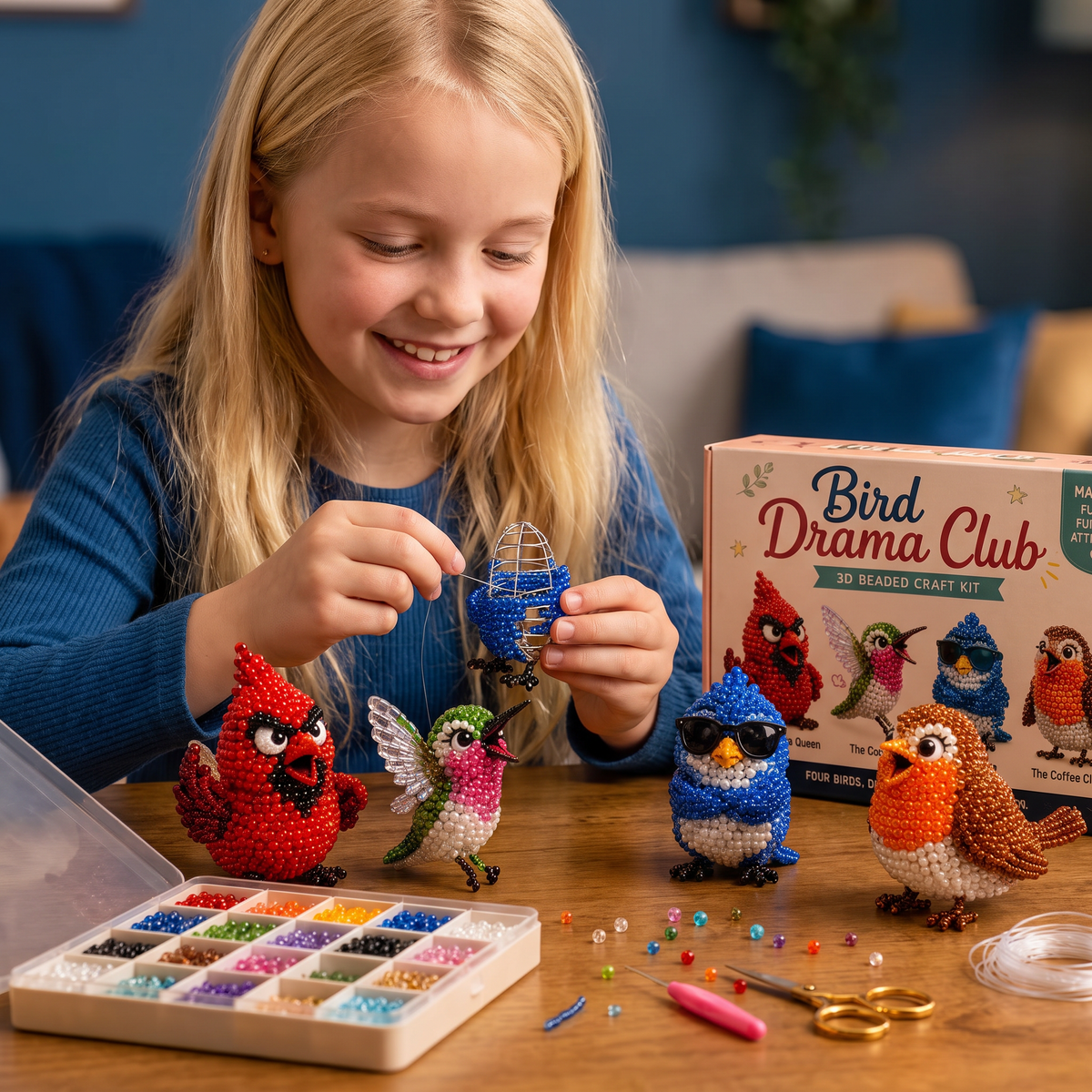 3D-Kralenfiguren Knutselset – DIY-Set voor Mini-Kralenkunst voor Beginners