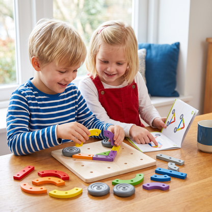 Creatief Montessori houten nagel-puzzel speelgoed