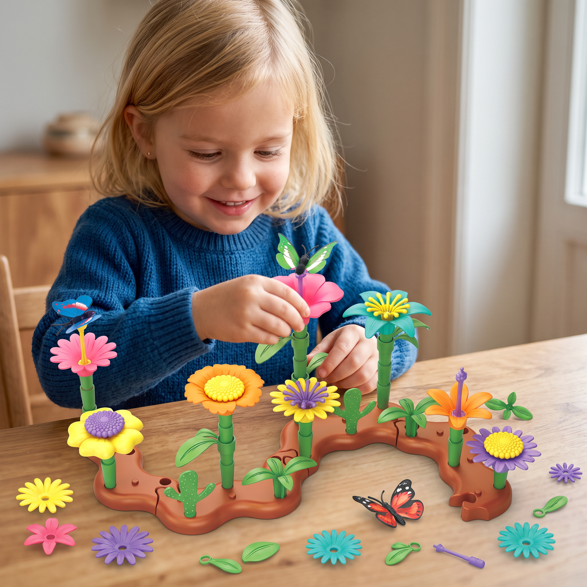 Bloementuin Steekspel voor Kinderen – Creatief Plant- en Leerspeelgoed voor Kleine Tuiniers