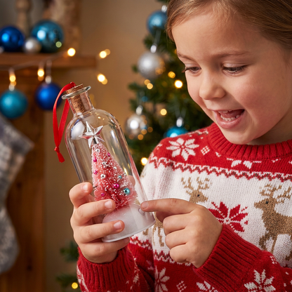 Opneembare Kerstboodschap in een Fles als Hanger met Spraakweergave