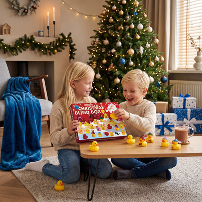 Kerstadventskalender met badeendjes