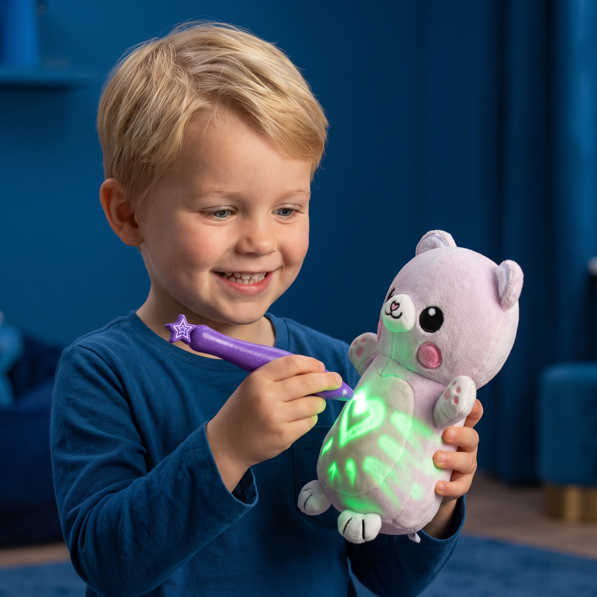 Magisch Knuffeldier met Lichtpen – Interactief Lichtgevend Knuffelspeelgoed voor Kinderen