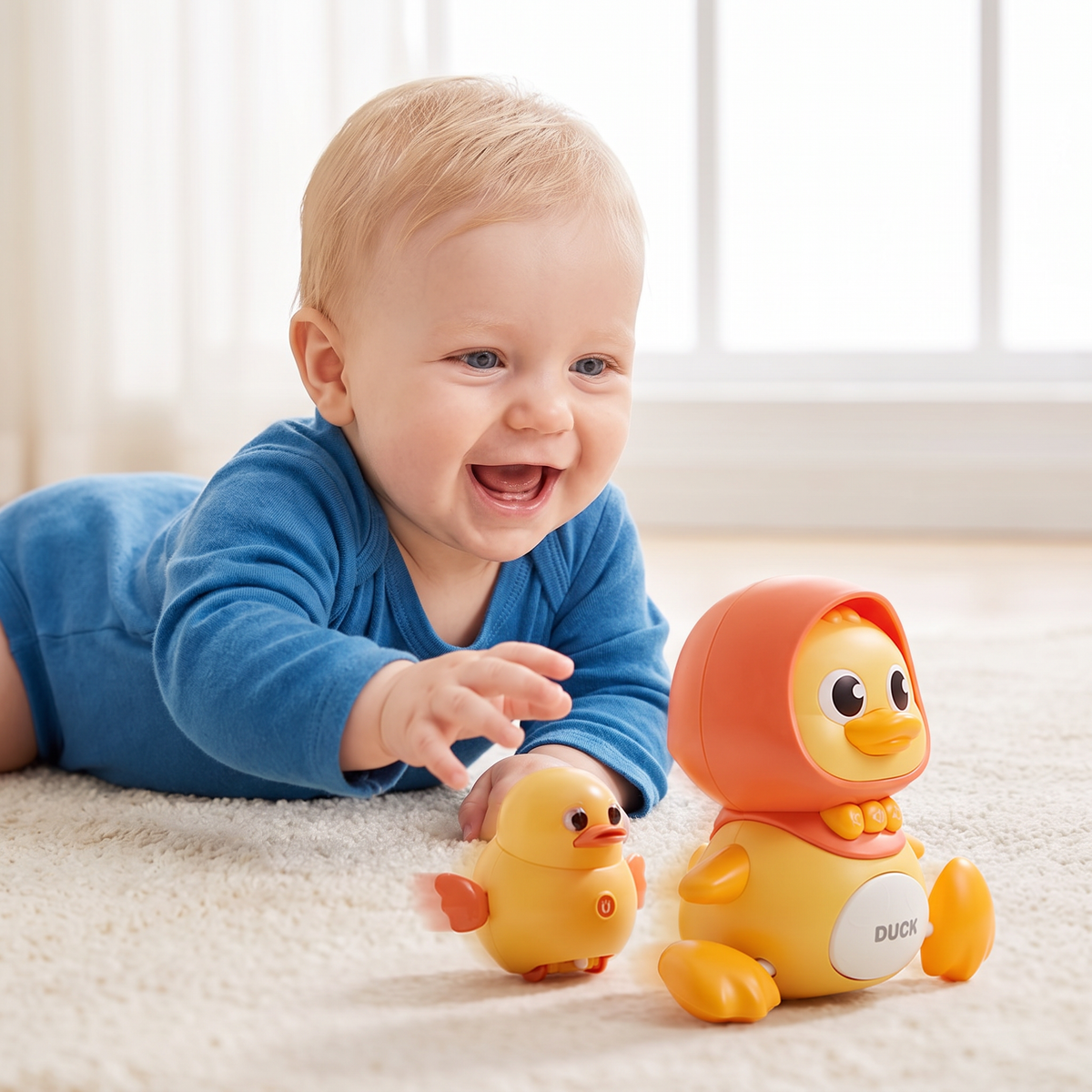 Eendenfamilie Kruip- en Leerspeelgoed met Muziek voor Baby's