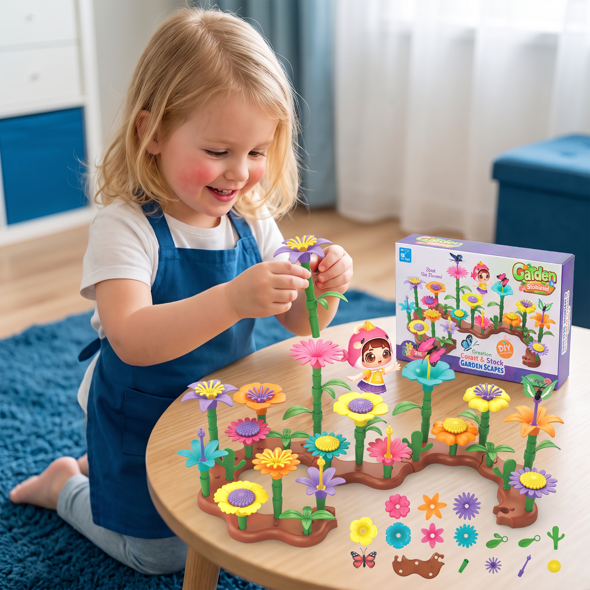 Bloementuin Steekspel voor Kinderen – Creatief Plant- en Leerspeelgoed voor Kleine Tuiniers