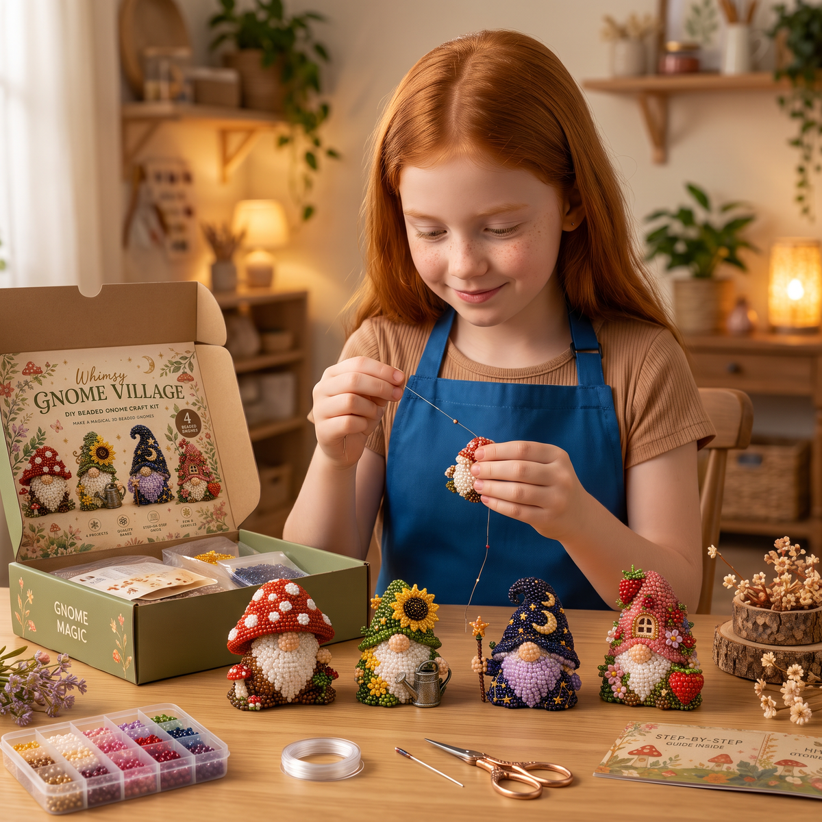 3D-Kralenfiguren Knutselset – DIY-Set voor Mini-Kralenkunst voor Beginners