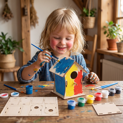 Bunt vogelhuisje – Knutsel- en schilderset voor kinderen