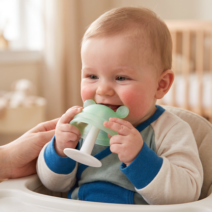 Siliconen Babybijtring In Paddenstoelvorm Voor Kleine Handjes