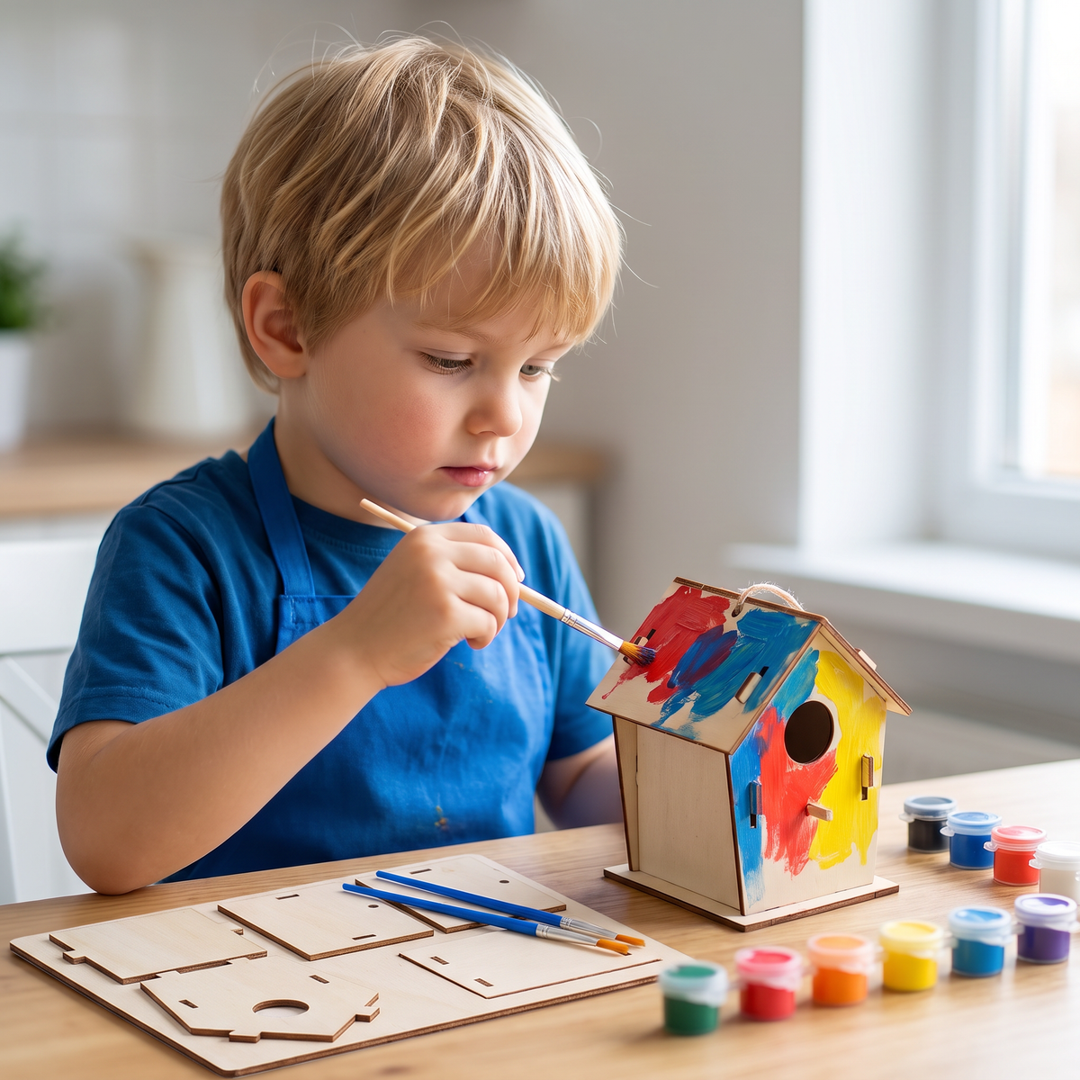 Bunt vogelhuisje – Knutsel- en schilderset voor kinderen