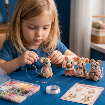3D-Kralenfiguren Knutselset – DIY-Set voor Mini-Kralenkunst voor Beginners