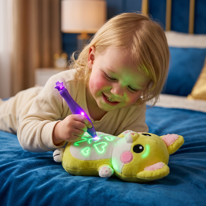 Magisch Knuffeldier met Lichtpen – Interactief Lichtgevend Knuffelspeelgoed voor Kinderen