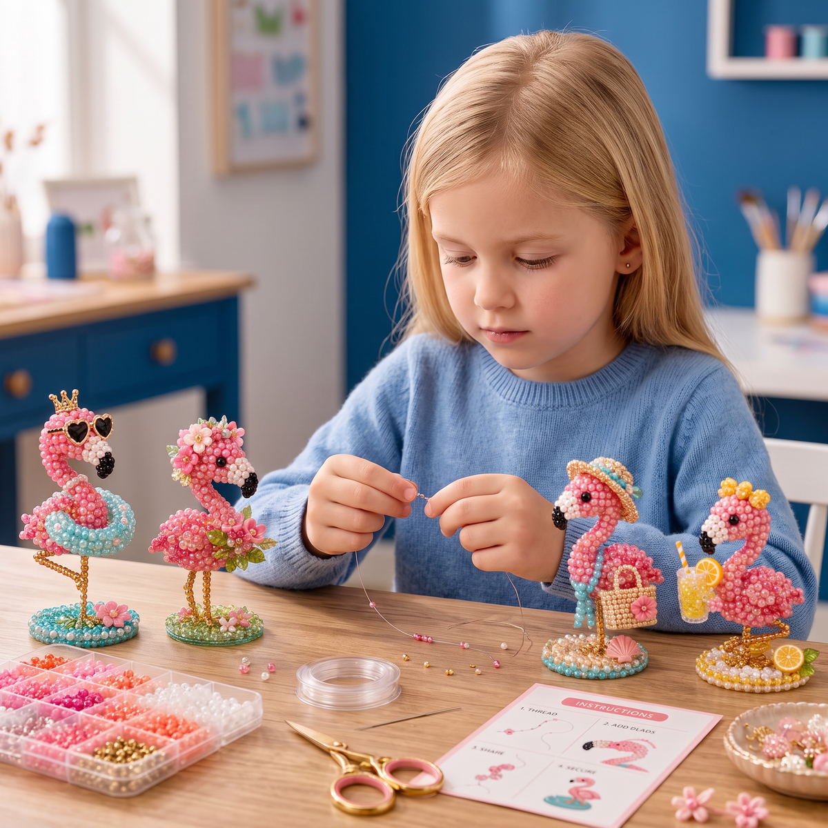 3D-Kralenfiguren Knutselset – DIY-Set voor Mini-Kralenkunst voor Beginners