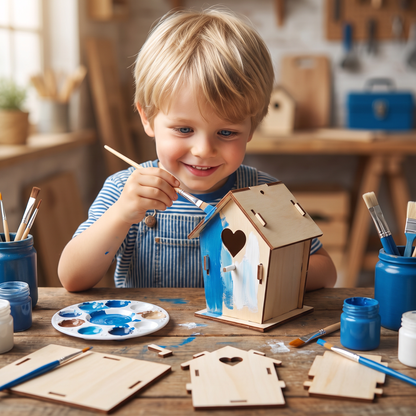 Bunt vogelhuisje – Knutsel- en schilderset voor kinderen