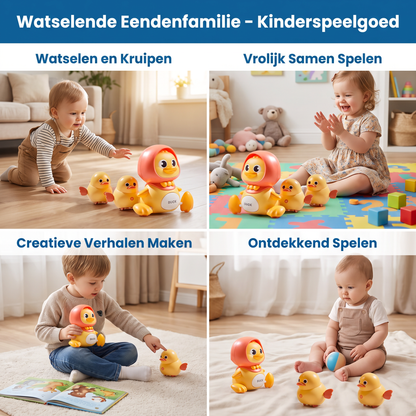 Watselende eendenfamilie – kinderspeelgoed