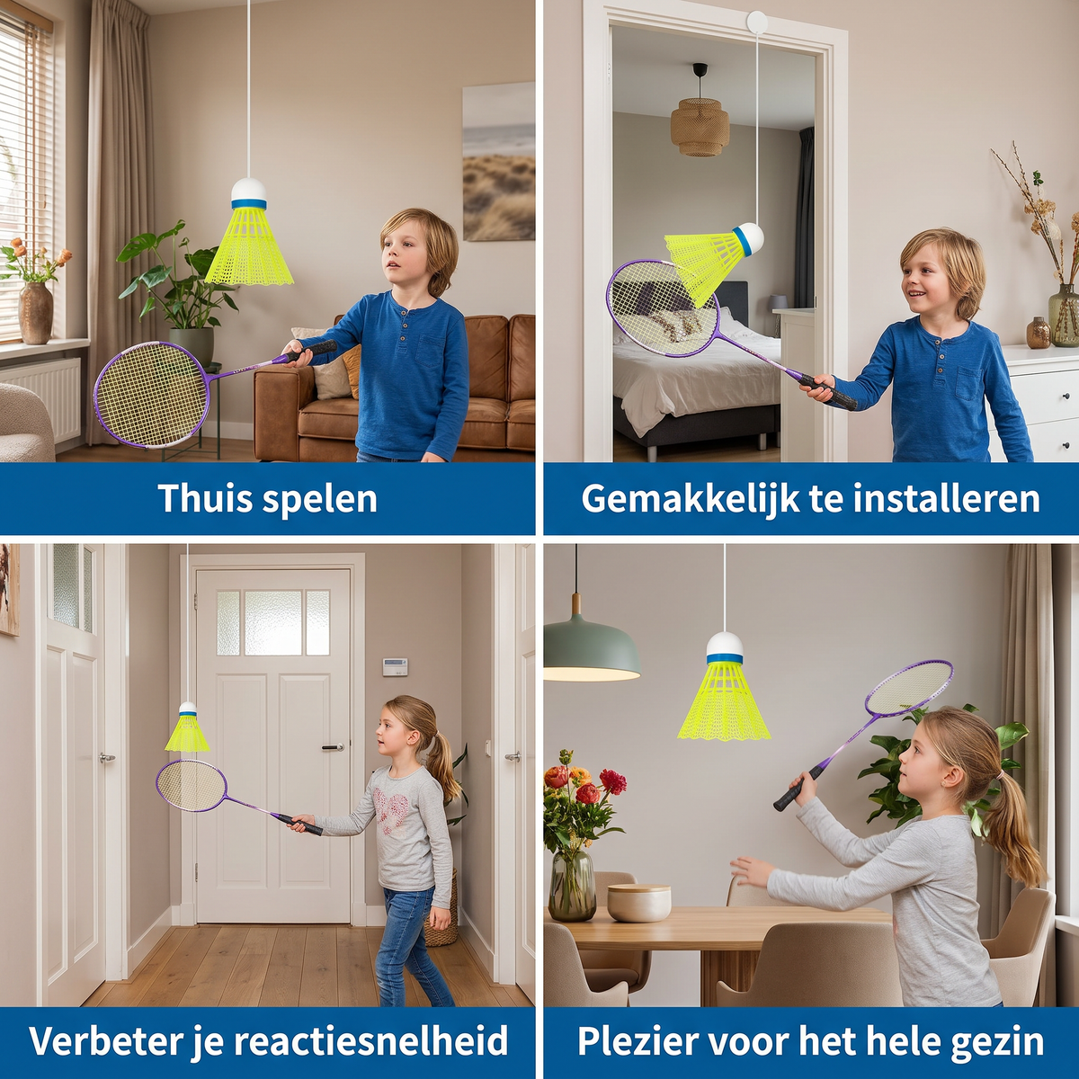 Indoor badmintonset voor thuis