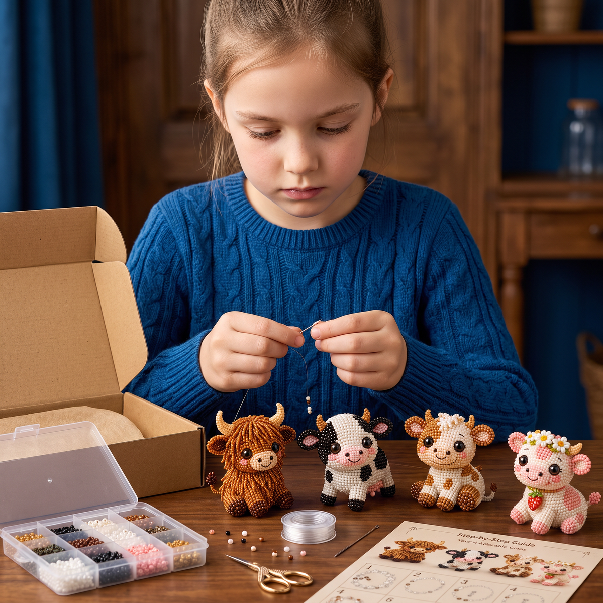 3D-Kralenfiguren Knutselset – DIY-Set voor Mini-Kralenkunst voor Beginners