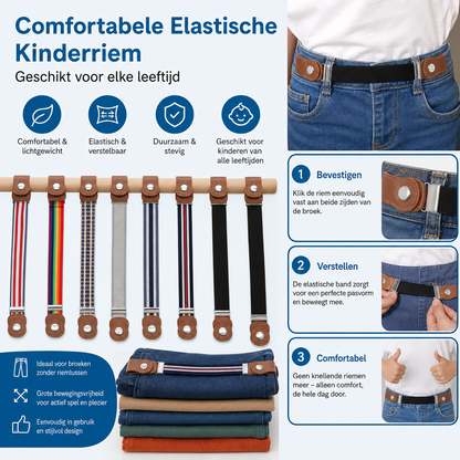 Comfortabele Elastische Kinderriem – Geschikt Voor Elke Leeftijd