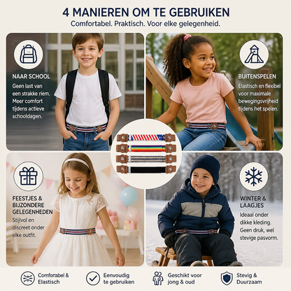 Comfortabele Elastische Kinderriem – Geschikt Voor Elke Leeftijd