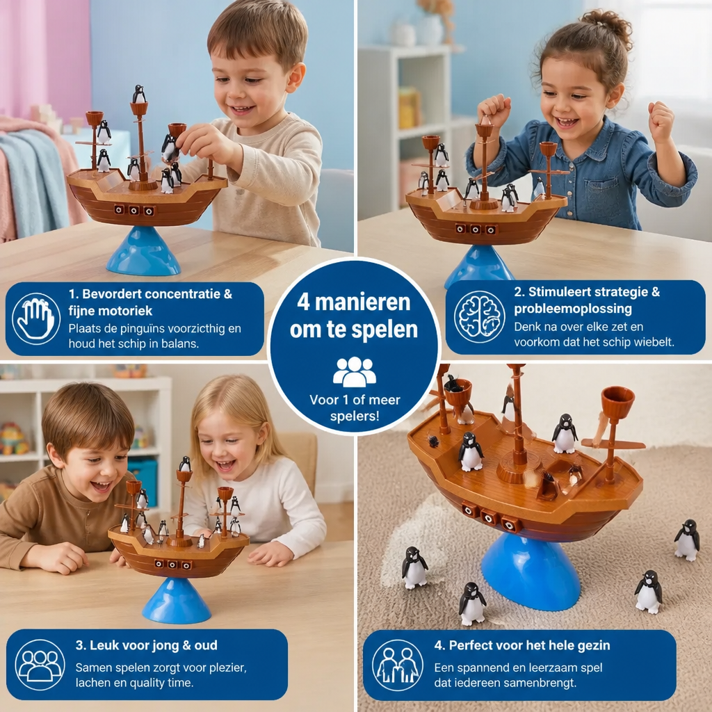 Pinguïn Piratenschip Balansspel