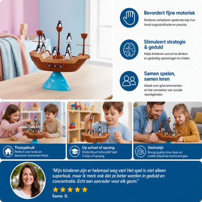 Pinguïn Piratenschip Balansspel
