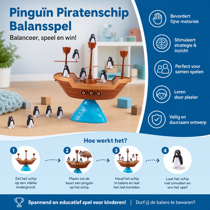 Pinguïn Piratenschip Balansspel