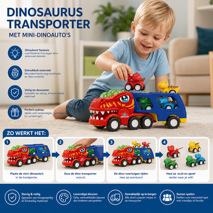 Speelgoedset “Dinosaurustransporter” Met Mini-Dinoauto's