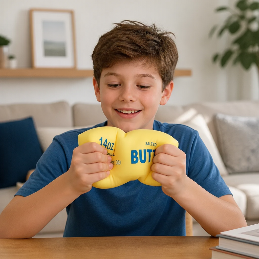 Jumbo-Squishy Boterstick – Langzaam Uitzettend Stressbal En Sensorisch Fidget Speelgoed
