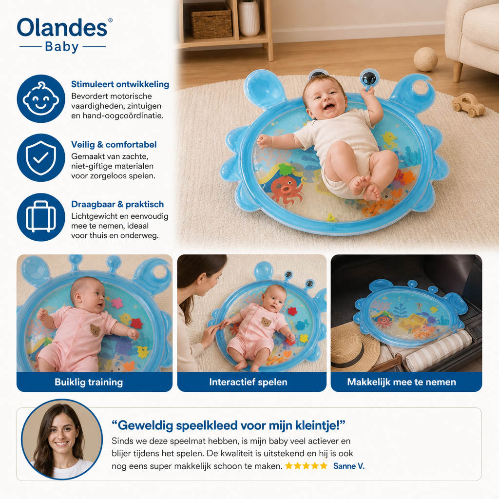 2-in-1 Interactief Buikligspeelgoed & Speelmat