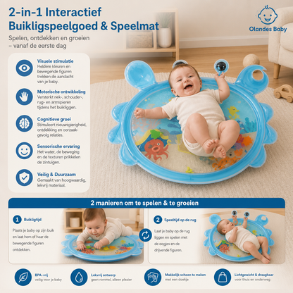 2-in-1 Interactief Buikligspeelgoed & Speelmat