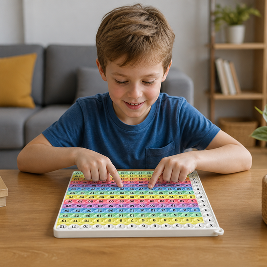 Rainbow Pop Math – Leerspeelgoed Voor Vermenigvuldigen Met Fidget-Effect