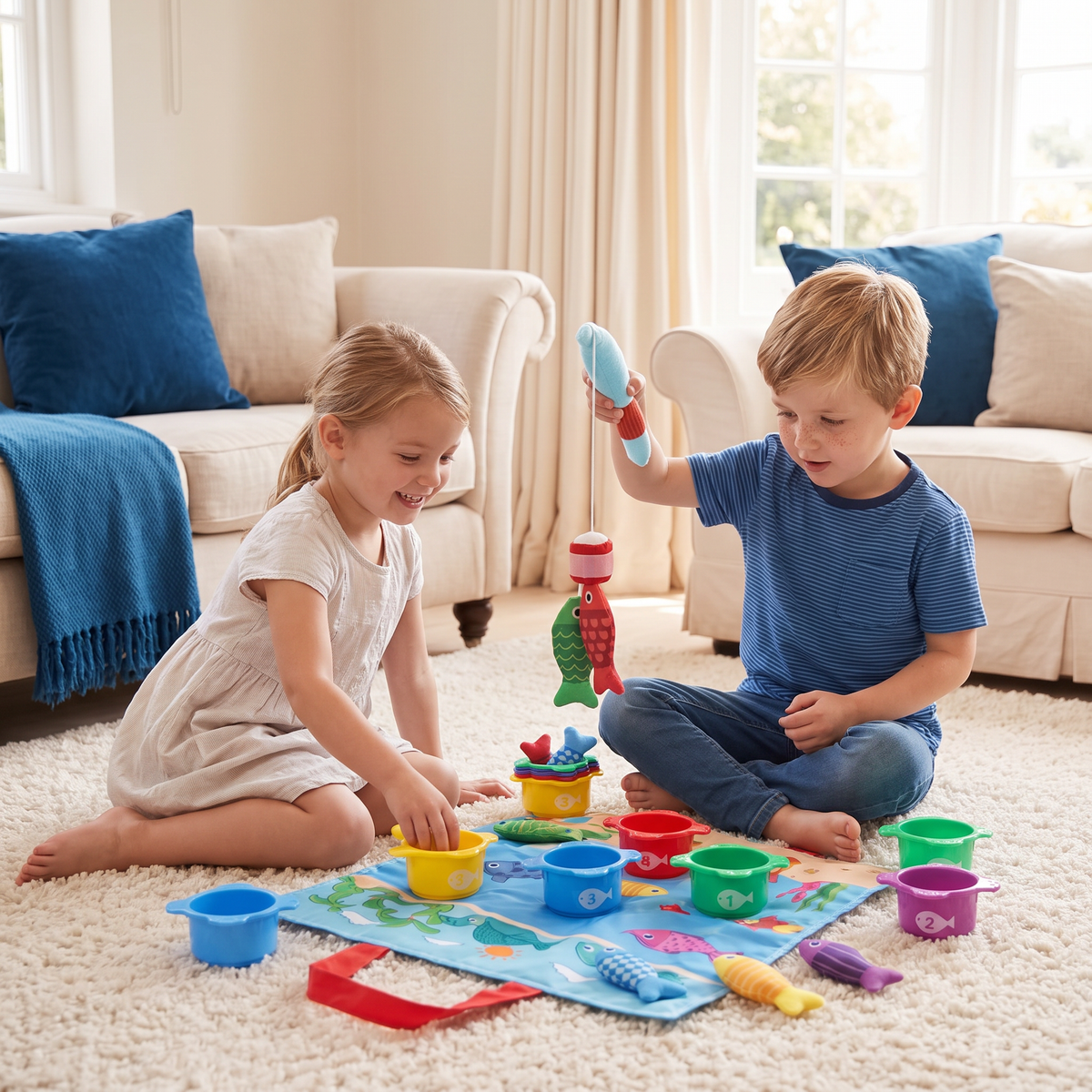 Montessori Pluche Vissenvijver Speelgoed voor Kinderen